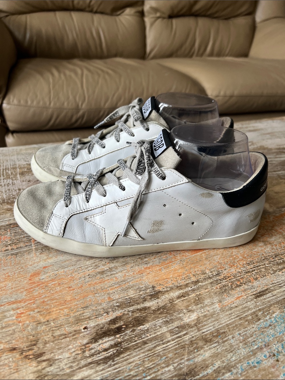 Golden Goose Super-Star
White Leather and Suede Toe Sneakers Size 39